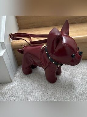 Faux leather dog purse
